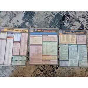 QuickStudy French Grammar Guide - Laminated Reference Sheet - BarCharts